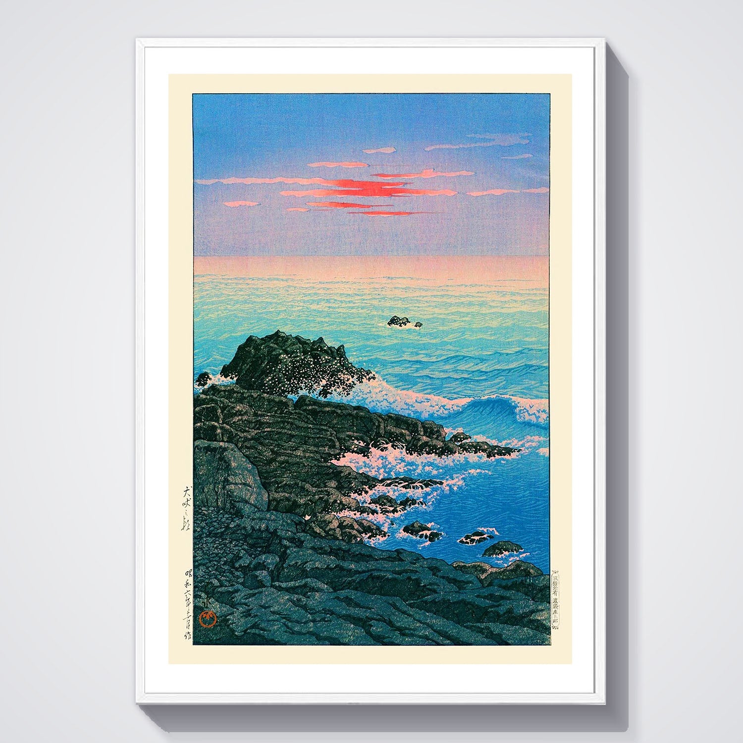 Flex Designs Poster Morning of Cape Inubo by Kawase Hasui 5 x 7" Home Goods - Artist Artwork  Poster