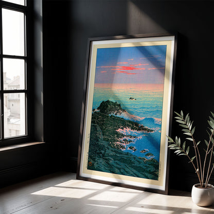 Flex Designs Poster Morning of Cape Inubo by Kawase Hasui 5 x 7" Home Goods - Artist Artwork  Poster