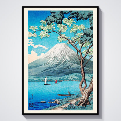 Flex Designs Poster Mount Fuji from Lake Yamanaka by Hiroaki Takahashi 11 x 17" Home Goods - Artist Artwork  Poster