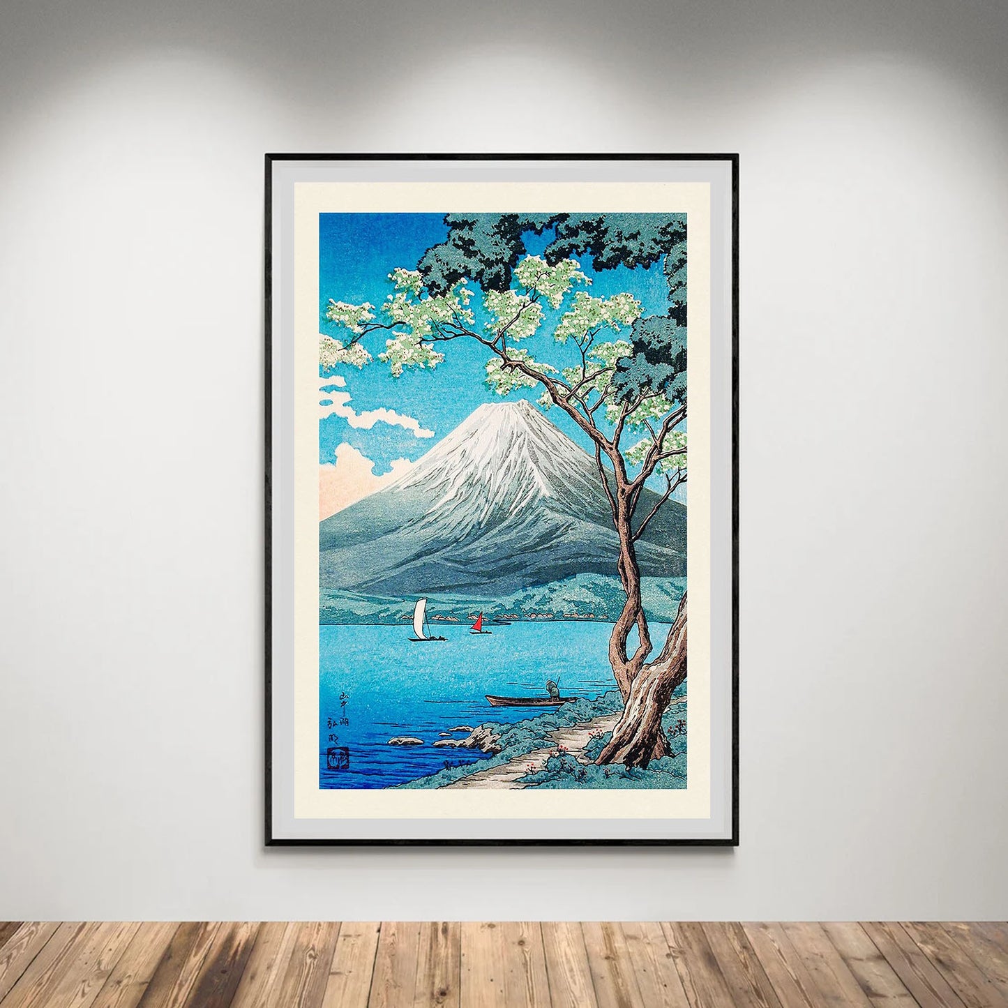 Flex Designs Poster Mount Fuji from Lake Yamanaka by Hiroaki Takahashi 5 x 7" Home Goods - Artist Artwork  Poster