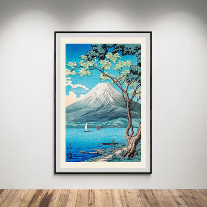 Flex Designs Poster Mount Fuji from Lake Yamanaka by Hiroaki Takahashi 5 x 7" Home Goods - Artist Artwork  Poster