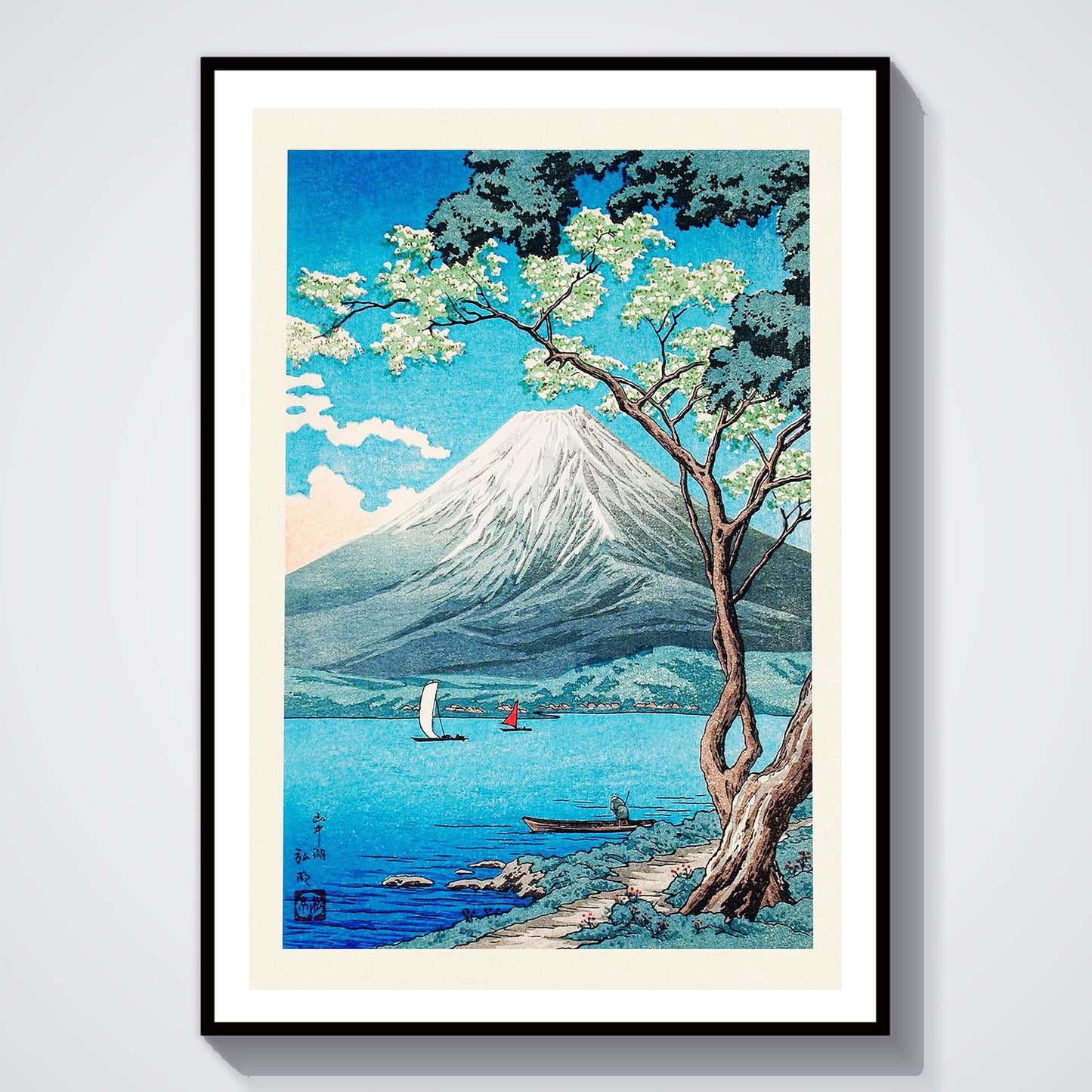 Flex Designs Poster Mount Fuji from Lake Yamanaka by Hiroaki Takahashi 5 x 7" Home Goods - Artist Artwork  Poster
