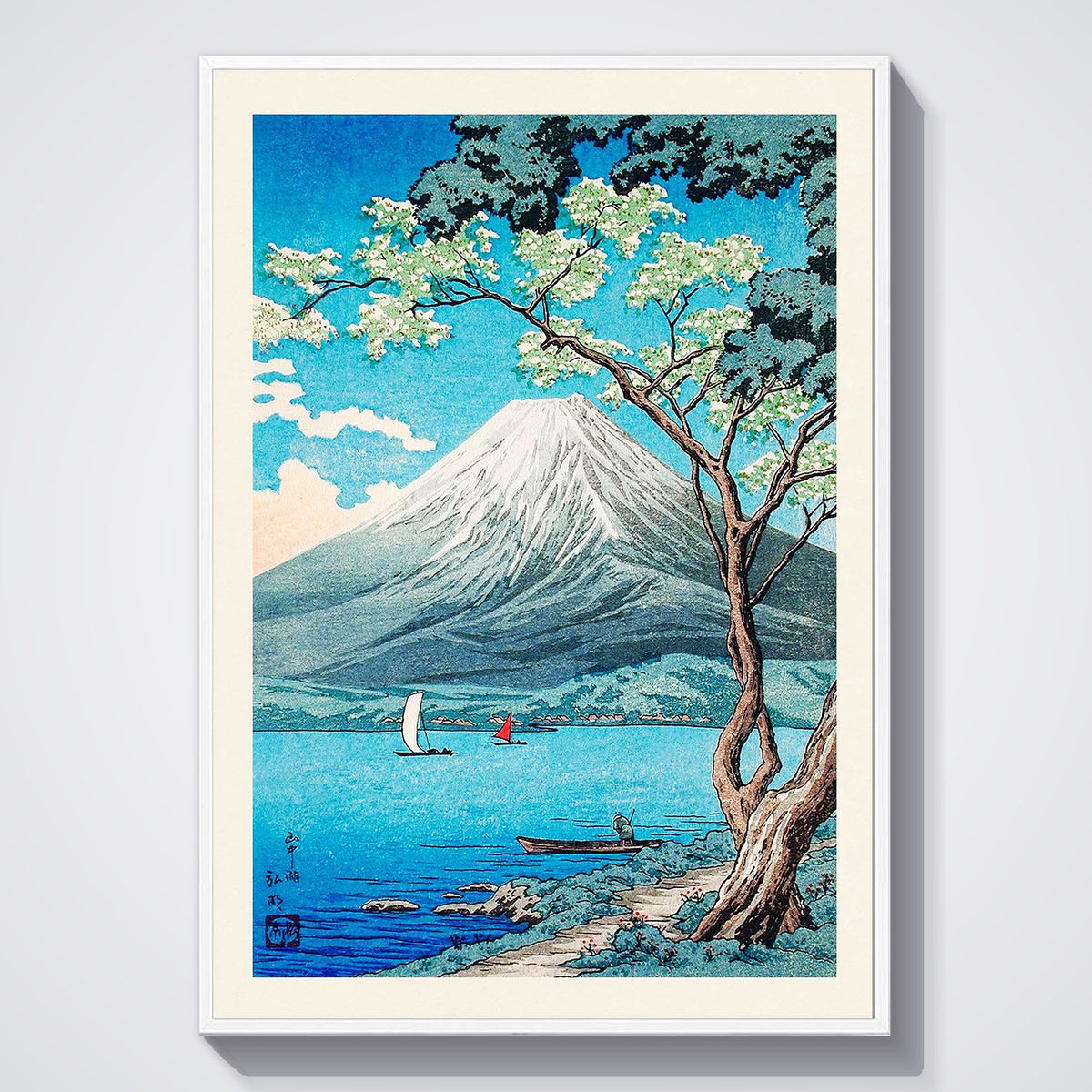 Flex Designs Poster Mount Fuji from Lake Yamanaka by Hiroaki Takahashi 11 x 17" Home Goods - Artist Artwork  Poster