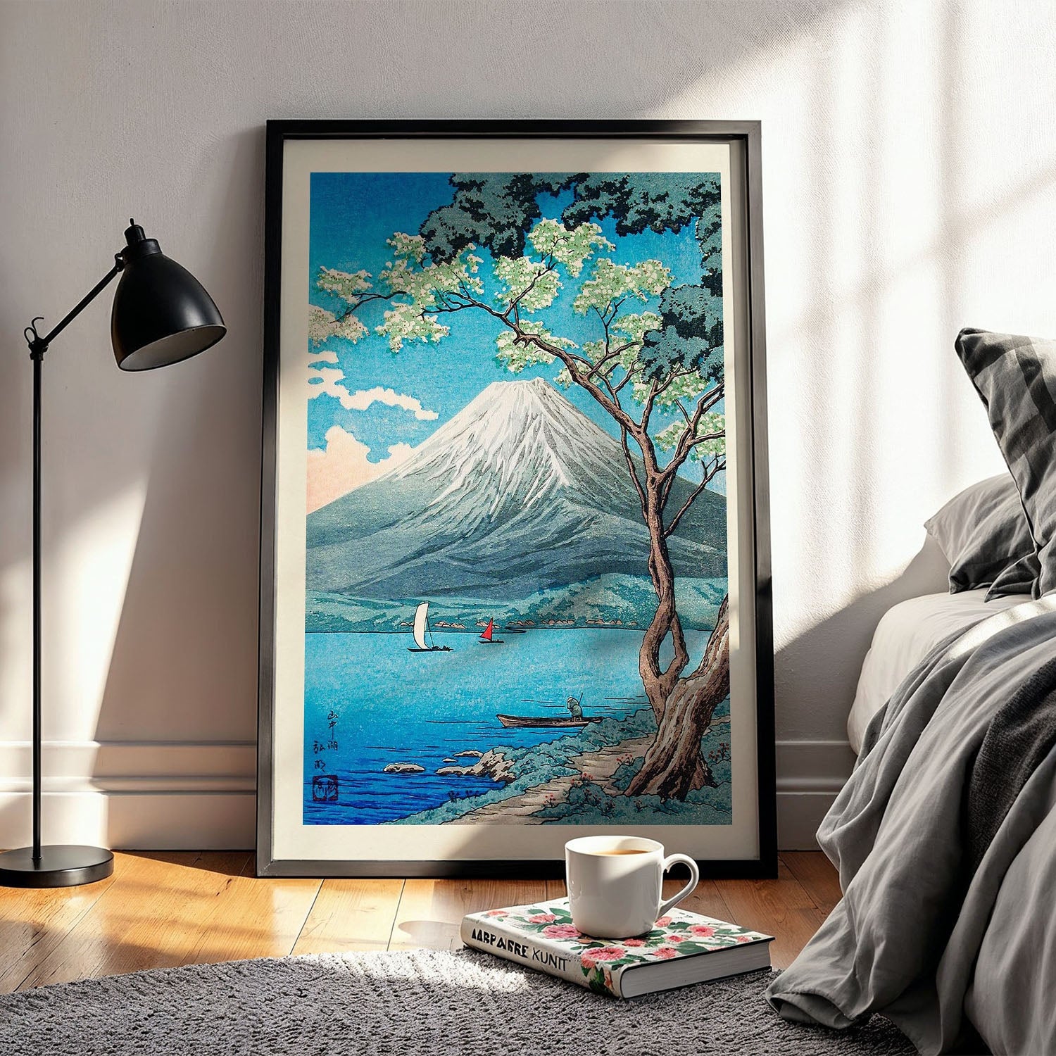 Flex Designs Poster Mount Fuji from Lake Yamanaka by Hiroaki Takahashi 11 x 17" Home Goods - Artist Artwork  Poster