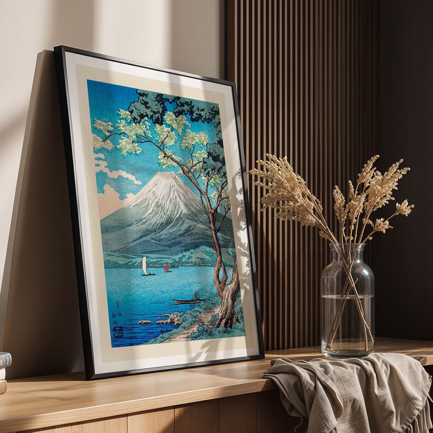 Flex Designs Poster Mount Fuji from Lake Yamanaka by Hiroaki Takahashi 11 x 17" Home Goods - Artist Artwork  Poster