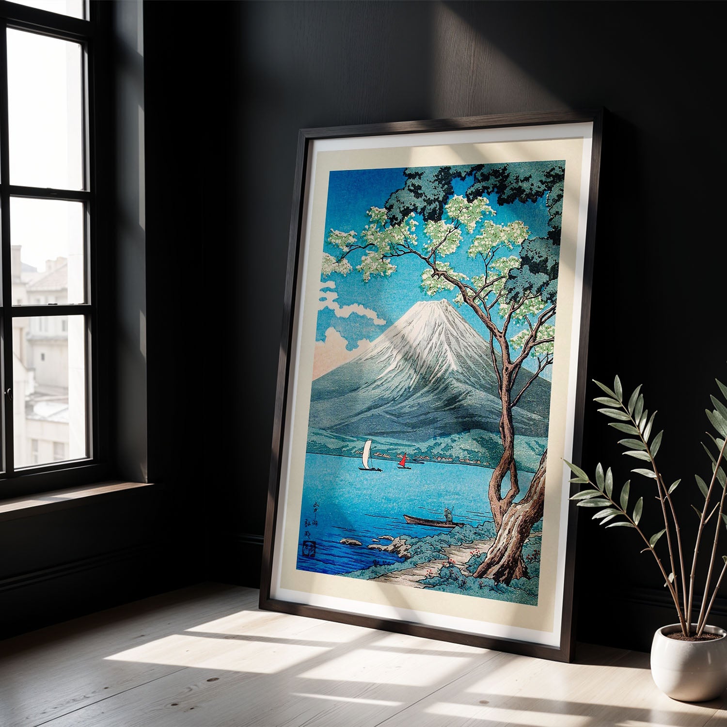 Flex Designs Poster Mount Fuji from Lake Yamanaka by Hiroaki Takahashi 5 x 7" Home Goods - Artist Artwork  Poster