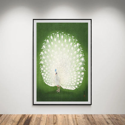 Flex Designs Poster Green Peacock by Ohara Koson 5 x 7" Home Goods - Artist Artwork  Poster