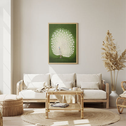 Flex Designs Poster Green Peacock by Ohara Koson 11 x 17" Home Goods - Artist Artwork  Poster