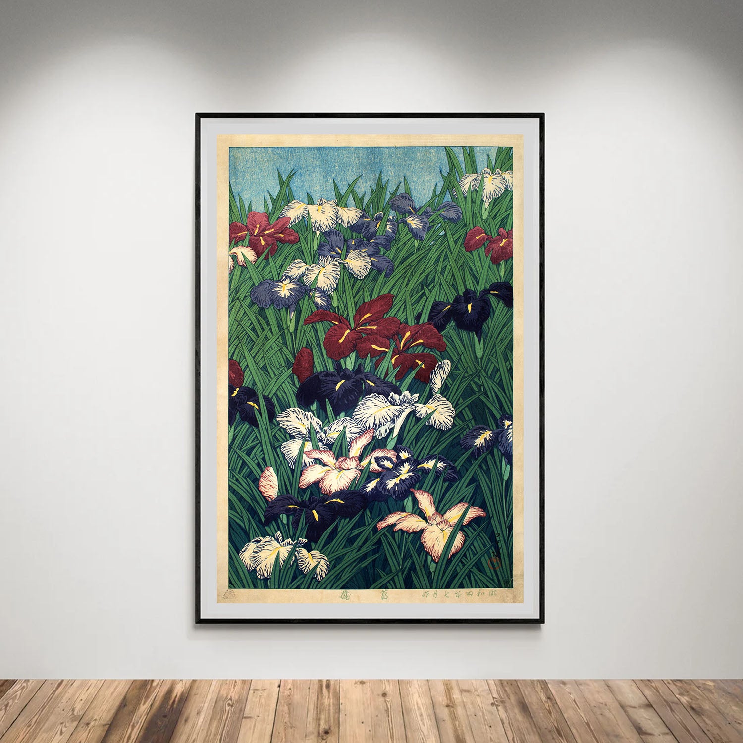 Flex Designs Poster Irises Flowers by Kawase Hasui 5 x 7" Home Goods - Artist Artwork  Poster
