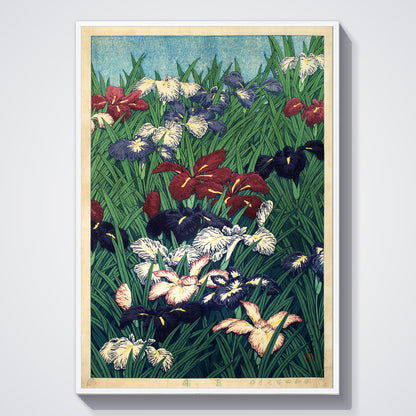 Flex Designs Poster Irises Flowers by Kawase Hasui 11 x 17" Home Goods - Artist Artwork  Poster