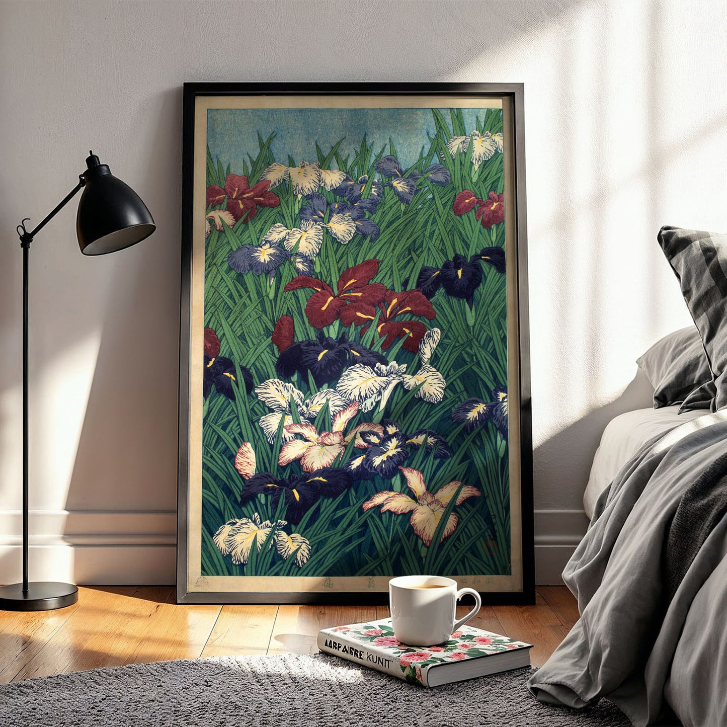 Flex Designs Poster Irises Flowers by Kawase Hasui 11 x 17" Home Goods - Artist Artwork  Poster
