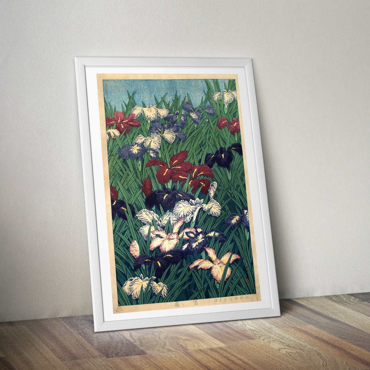 Flex Designs Poster Irises Flowers by Kawase Hasui 5 x 7" Home Goods - Artist Artwork  Poster