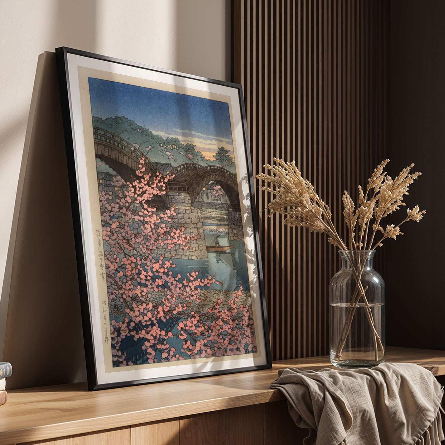 Flex Designs Poster Kintai Bridge Spring by Kawase Hasui 11 x 17" Home Goods - Artist Artwork  Poster