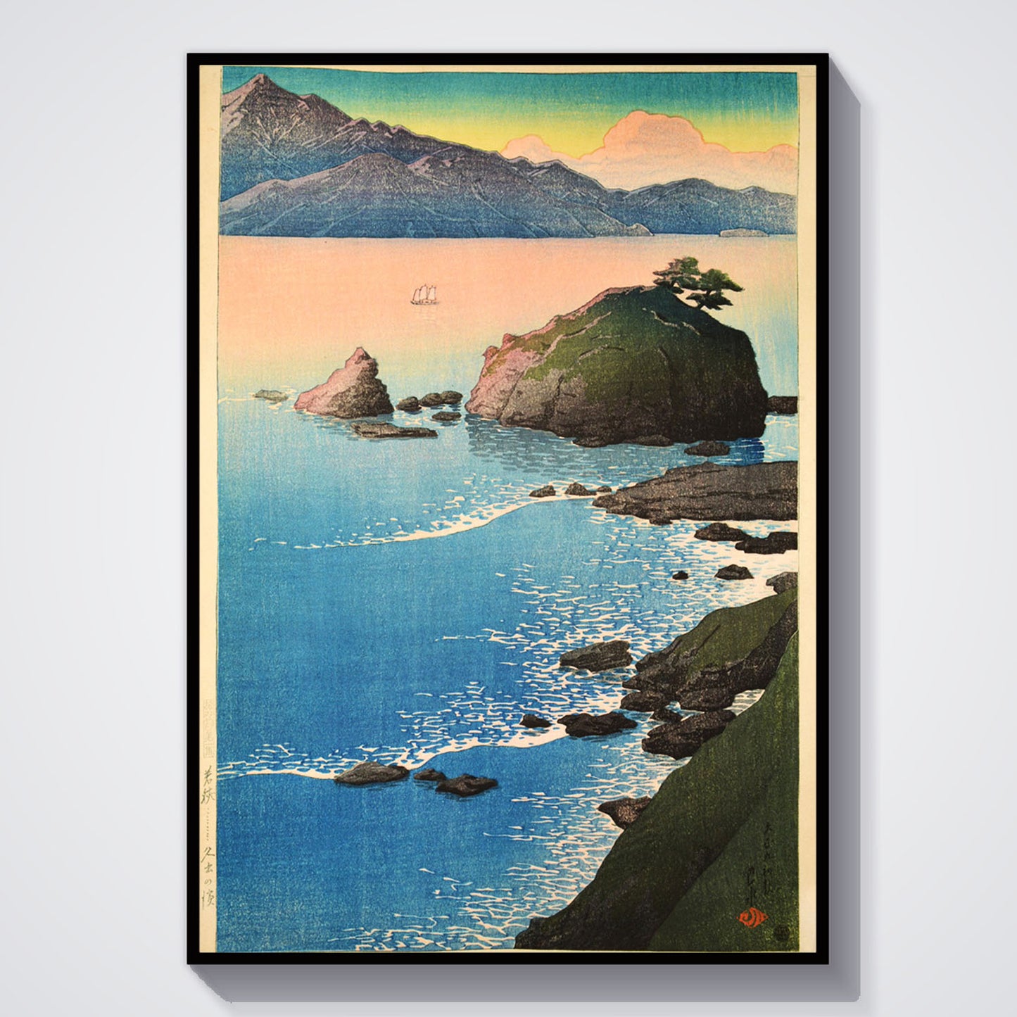 Flex Designs Poster Kude Beach in Wakasa by Kawase Hasui 11 x 17" Home Goods - Artist Artwork  Poster