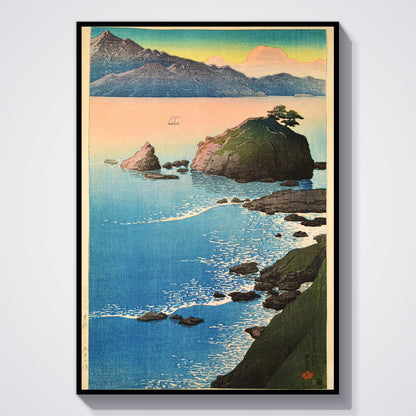 Flex Designs Poster Kude Beach in Wakasa by Kawase Hasui 11 x 17" Home Goods - Artist Artwork  Poster