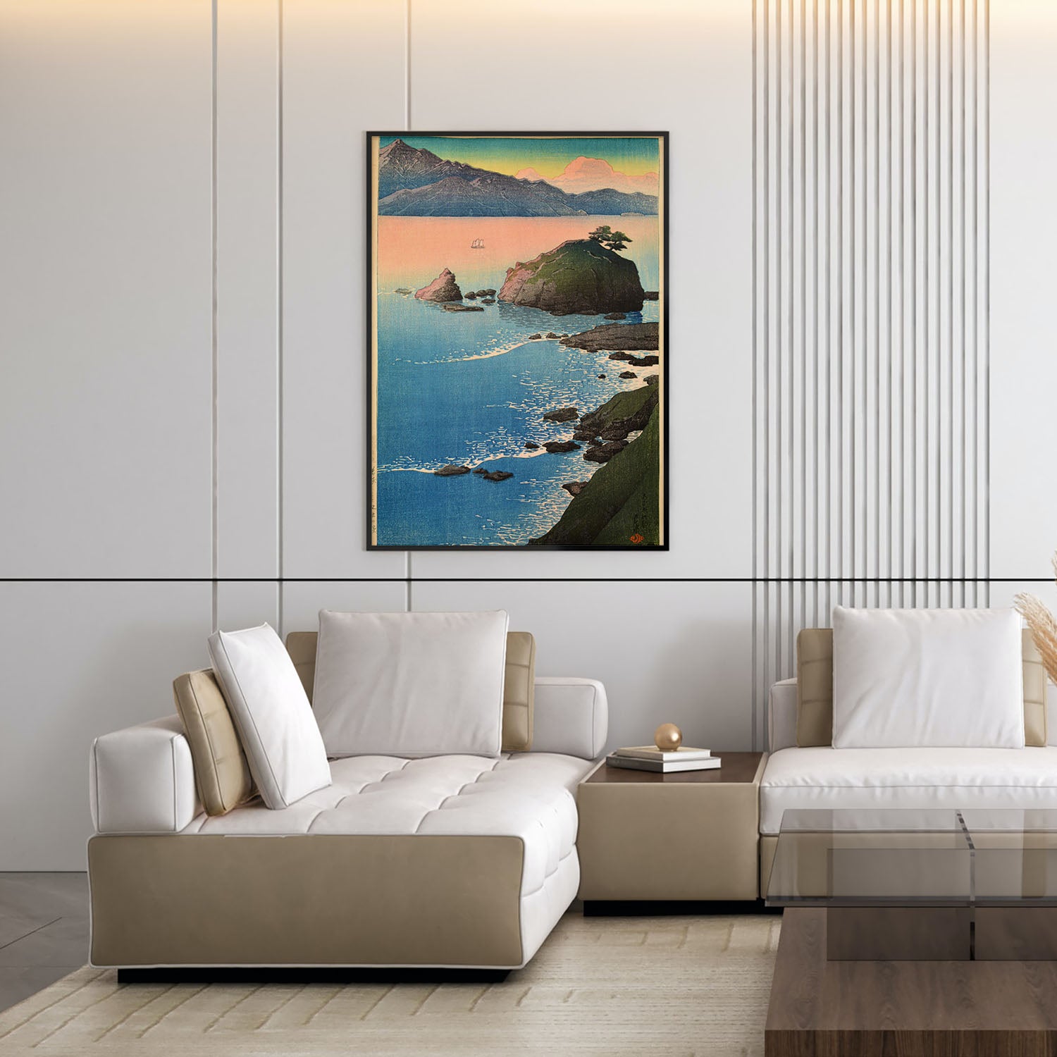 Flex Designs Poster Kude Beach in Wakasa by Kawase Hasui 11 x 17" Home Goods - Artist Artwork  Poster