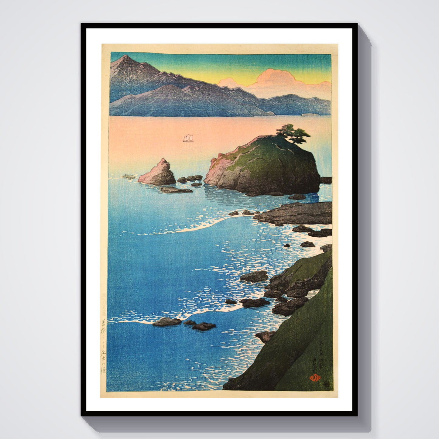 Flex Designs Poster Kude Beach in Wakasa by Kawase Hasui 5 x 7" Home Goods - Artist Artwork  Poster