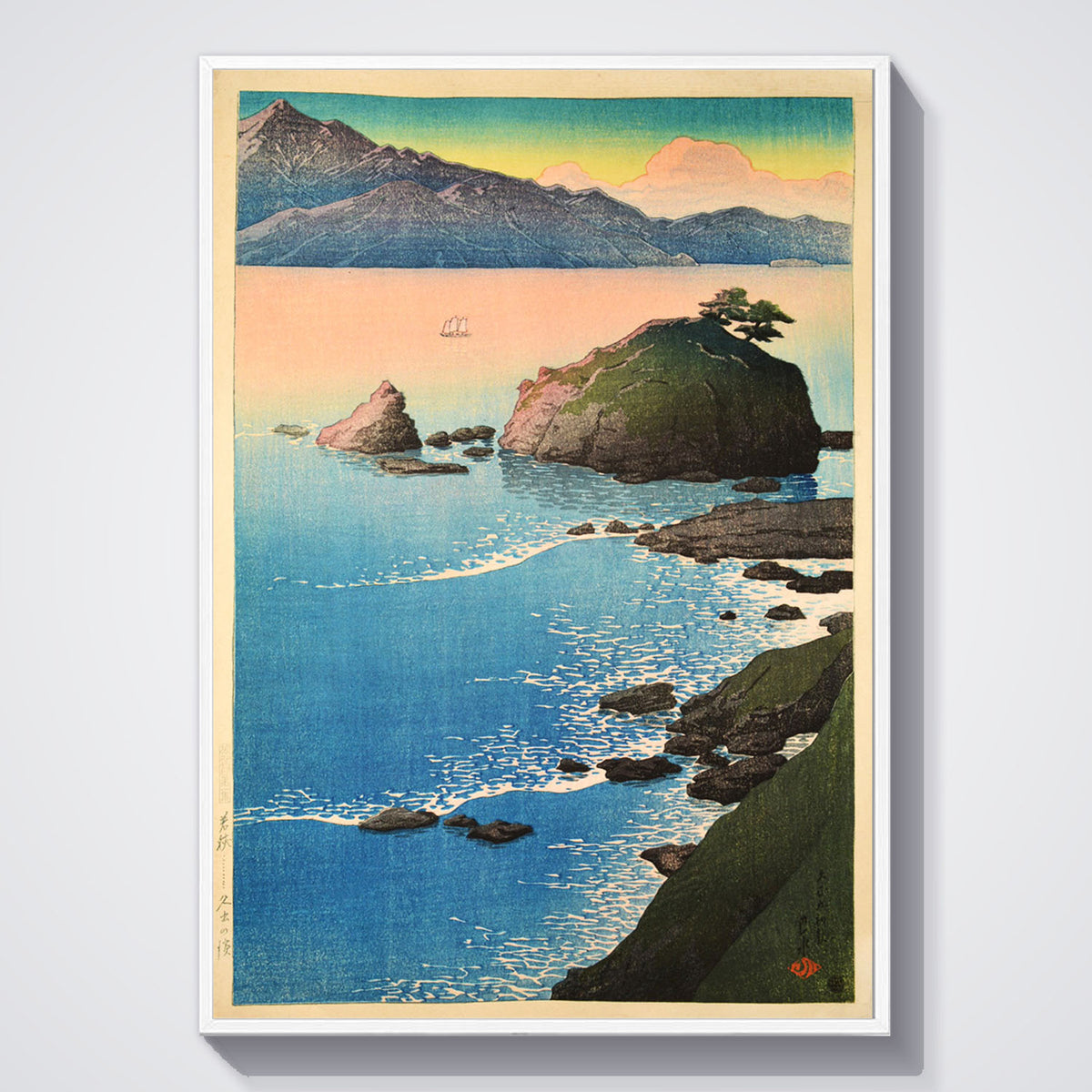 Flex Designs Poster Kude Beach in Wakasa by Kawase Hasui 11 x 17" Home Goods - Artist Artwork  Poster