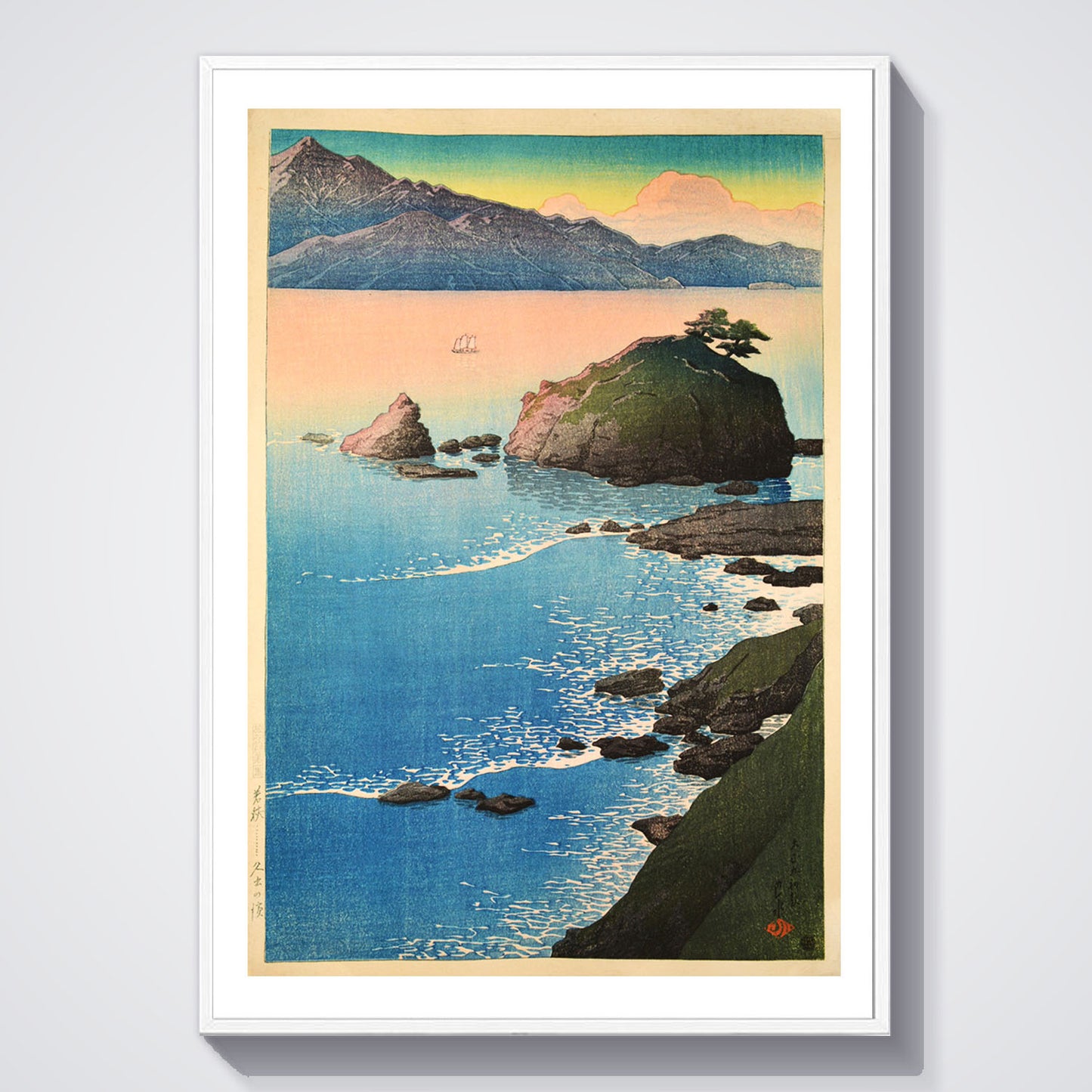 Flex Designs Poster Kude Beach in Wakasa by Kawase Hasui 5 x 7" Home Goods - Artist Artwork  Poster