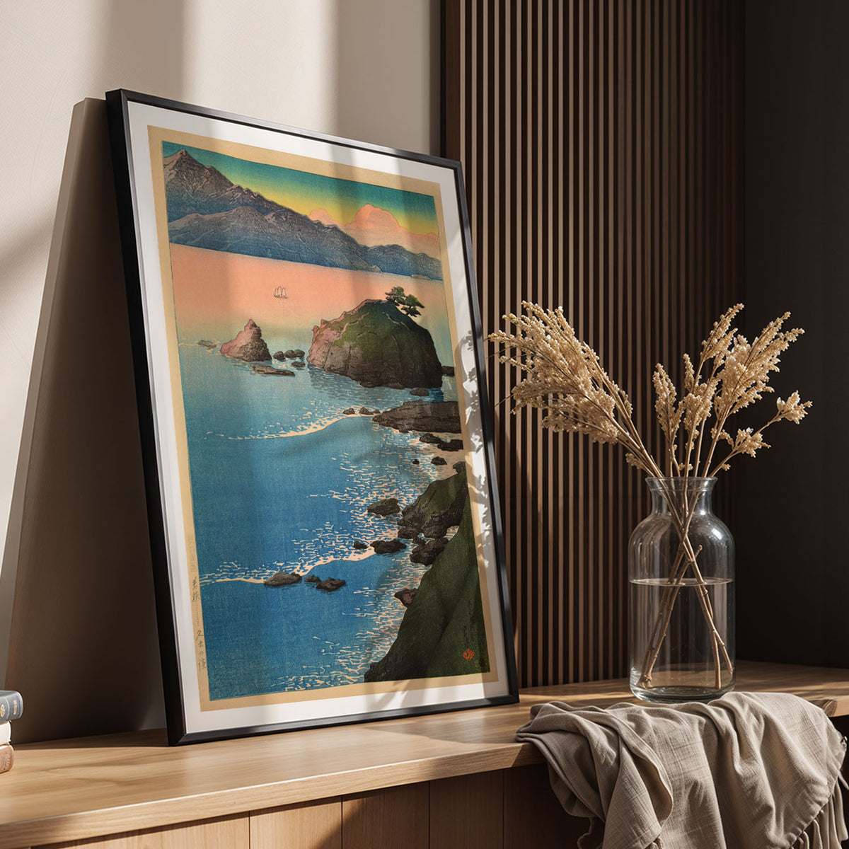 Flex Designs Poster Kude Beach in Wakasa by Kawase Hasui 11 x 17" Home Goods - Artist Artwork  Poster