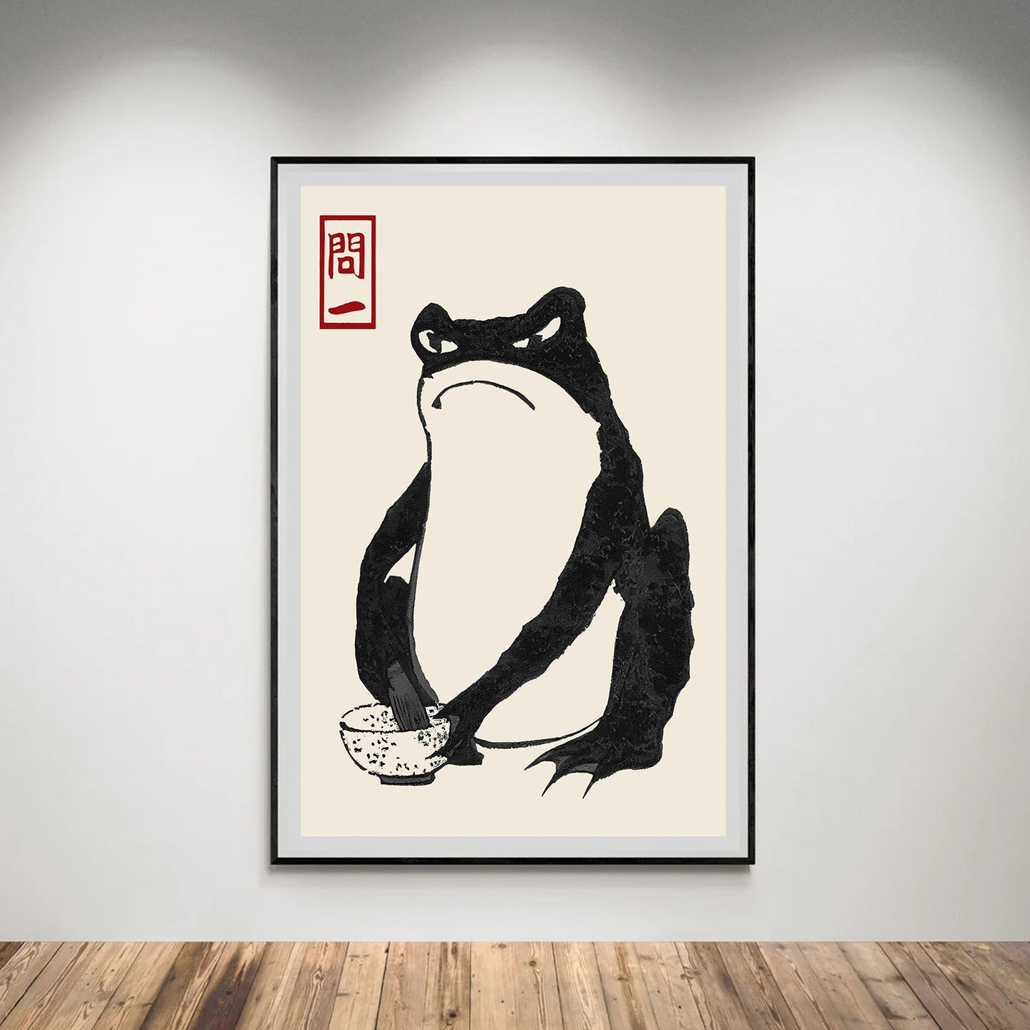 Flex Designs Poster Matsumoto Hoji's Frog Grumpy 5 x 7" Home Goods - Artist Artwork  Poster