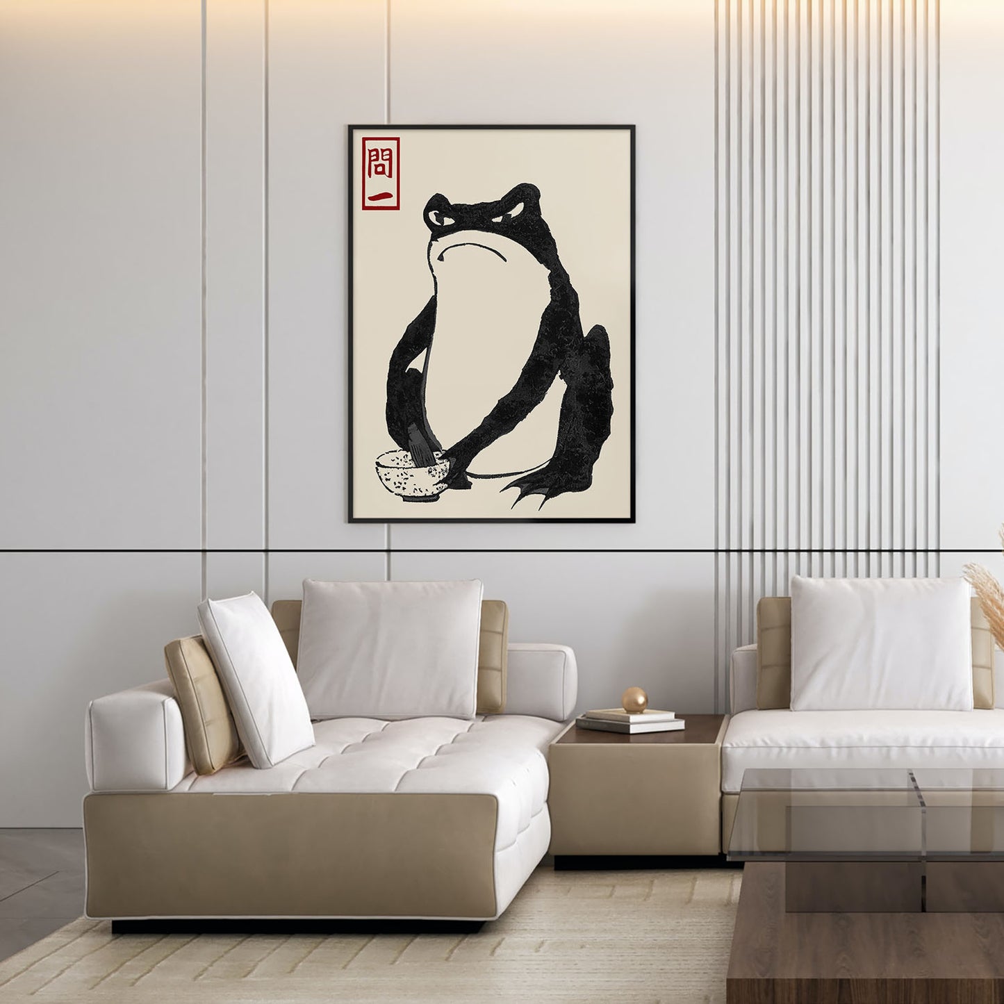 Flex Designs Poster Matsumoto Hoji's Frog Grumpy 11 x 17" Home Goods - Artist Artwork  Poster