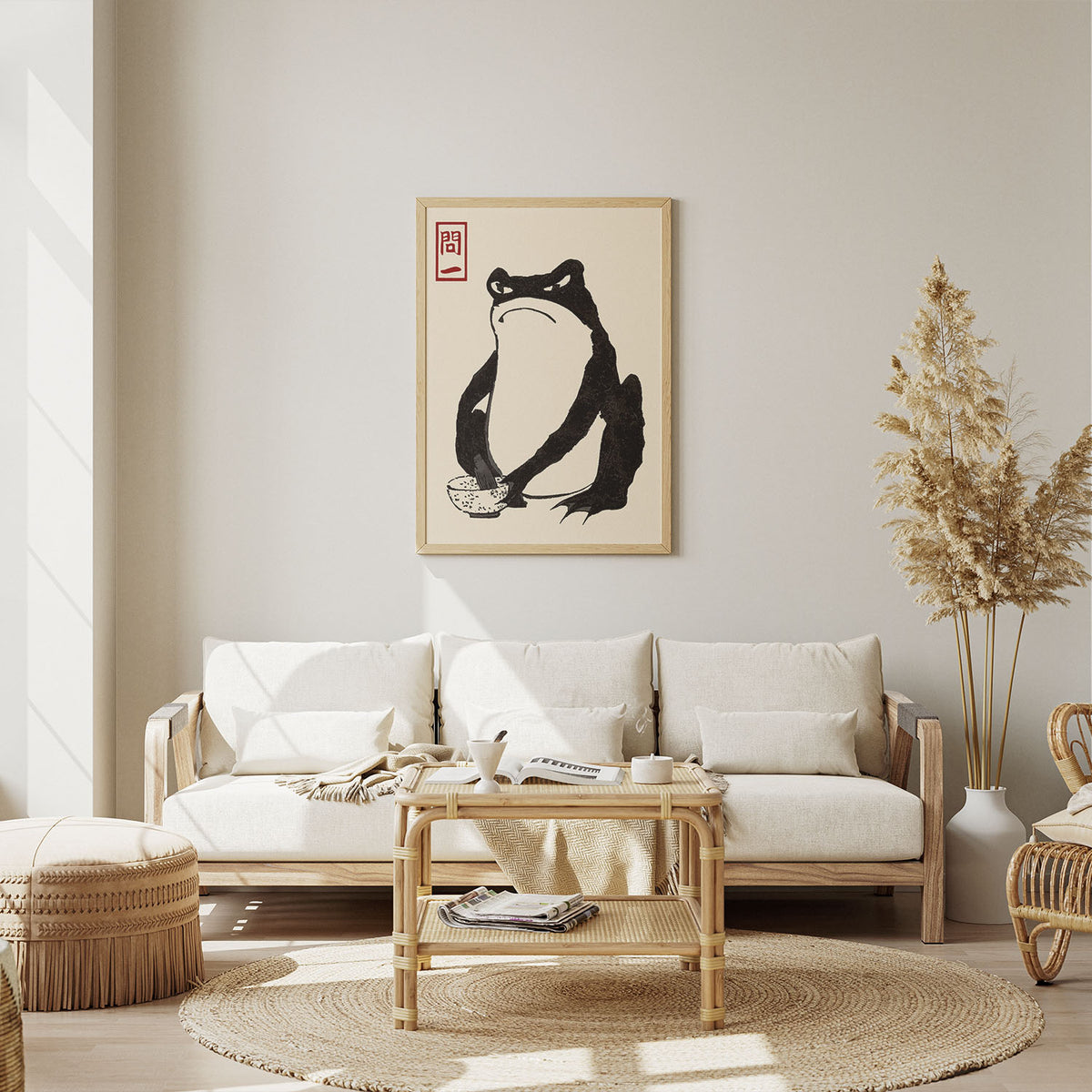 Flex Designs Poster Matsumoto Hoji's Frog Grumpy 11 x 17" Home Goods - Artist Artwork  Poster