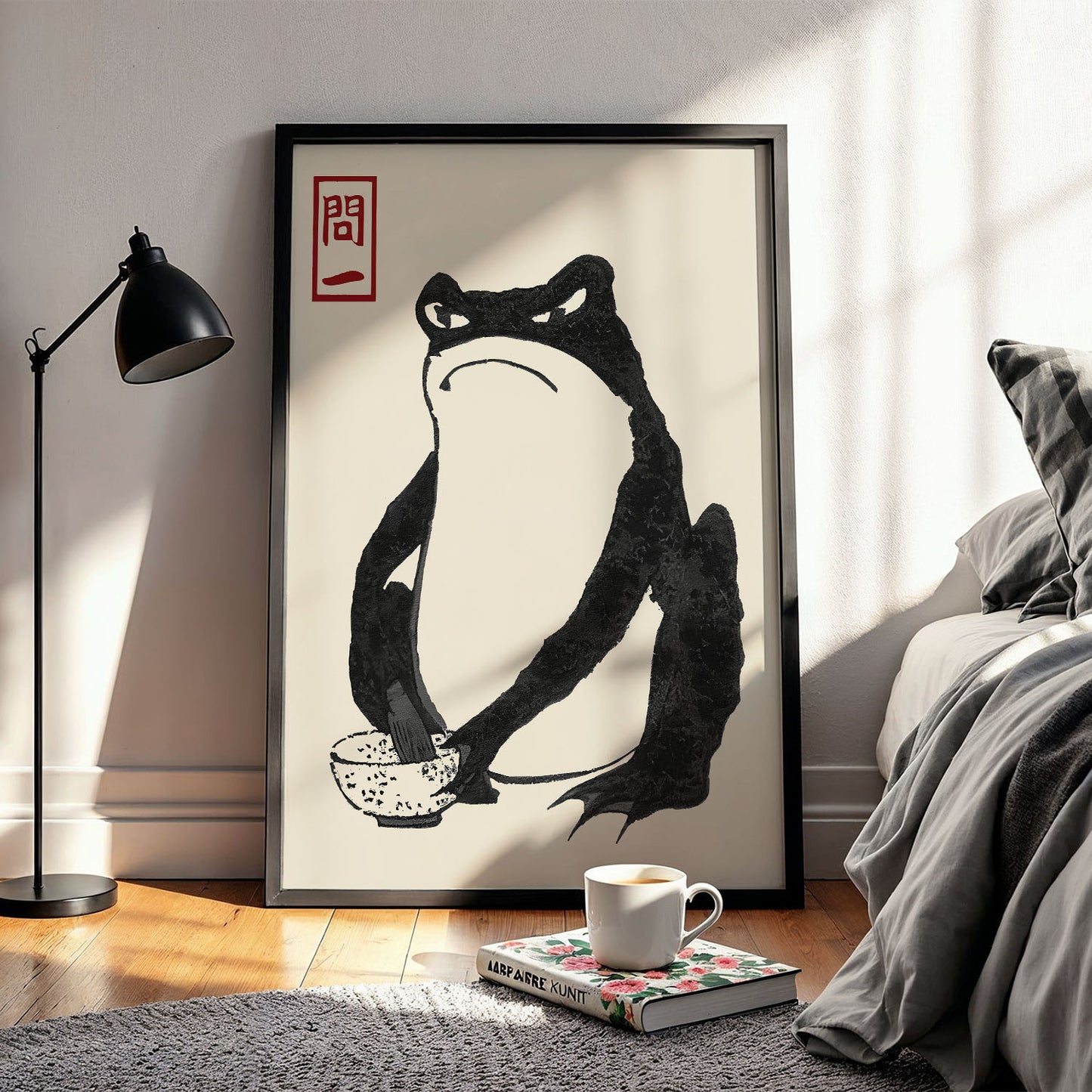 Flex Designs Poster Matsumoto Hoji's Frog Grumpy 11 x 17" Home Goods - Artist Artwork  Poster