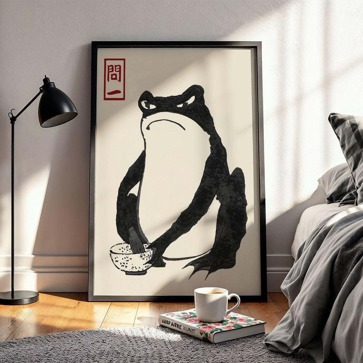 Flex Designs Poster Matsumoto Hoji's Frog Grumpy 11 x 17" Home Goods - Artist Artwork  Poster