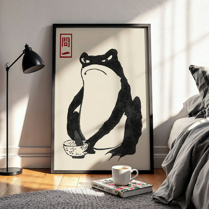 Flex Designs Poster Matsumoto Hoji's Frog Grumpy 11 x 17" Home Goods - Artist Artwork  Poster