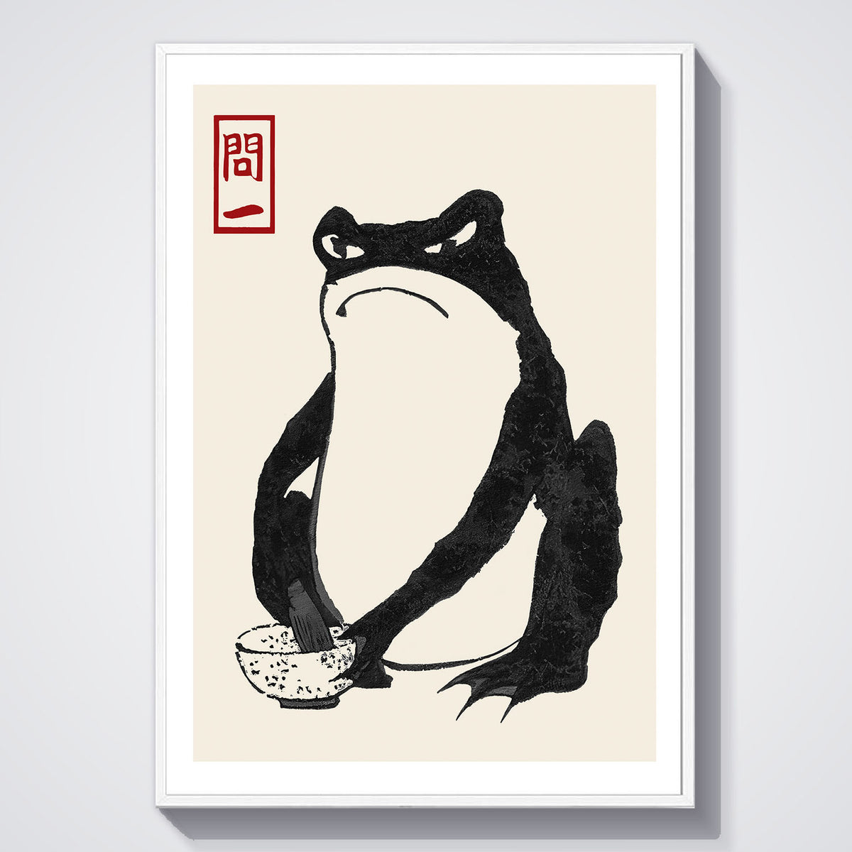 Flex Designs Poster Matsumoto Hoji's Frog Grumpy 5 x 7" Home Goods - Artist Artwork  Poster