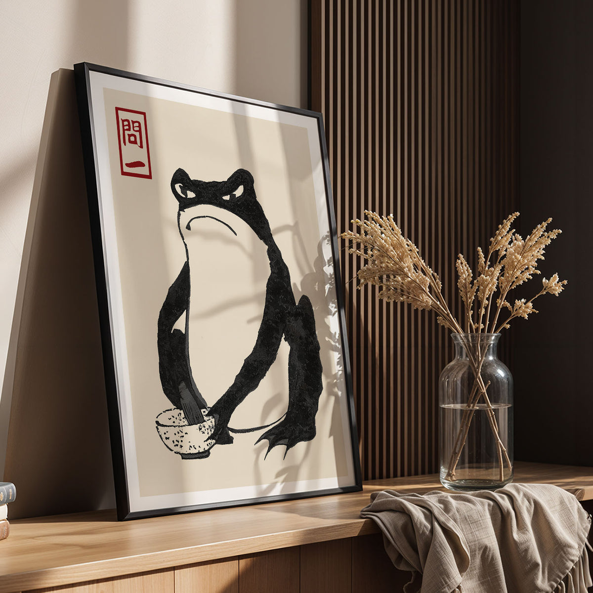 Flex Designs Poster Matsumoto Hoji's Frog Grumpy 11 x 17" Home Goods - Artist Artwork  Poster