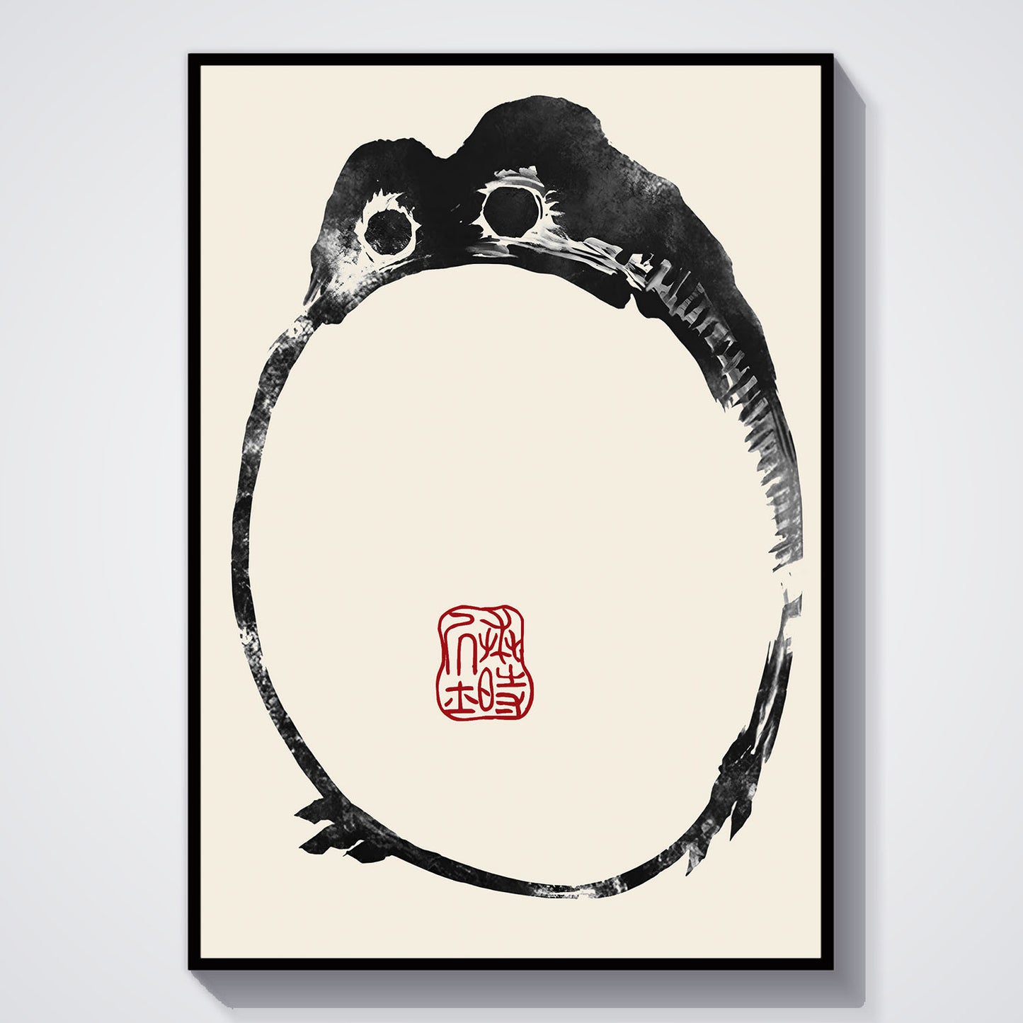 Flex Designs Poster Matsumoto Hoji's Frog Round 11 x 17" Home Goods - Artist Artwork  Poster