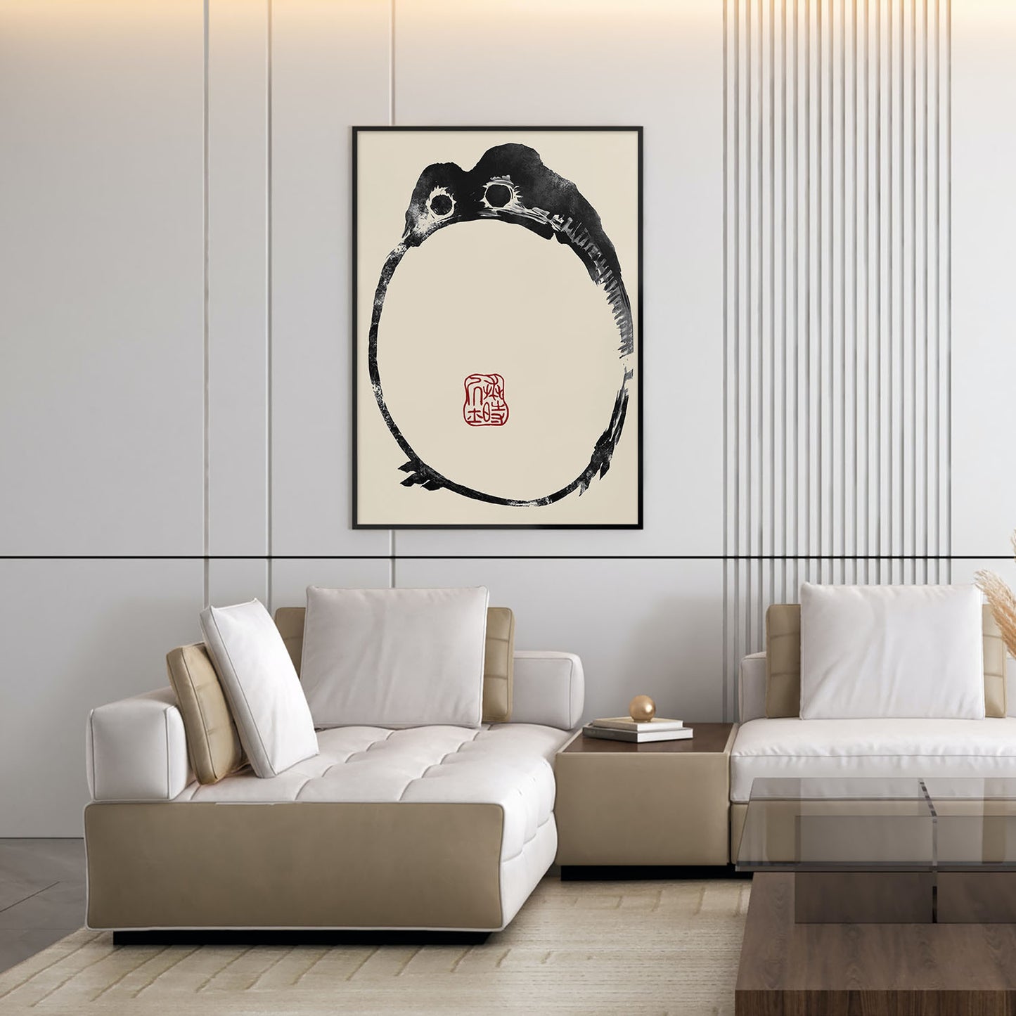 Flex Designs Poster Matsumoto Hoji's Frog Round 11 x 17" Home Goods - Artist Artwork  Poster