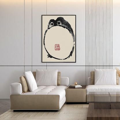 Flex Designs Poster Matsumoto Hoji's Frog Round 11 x 17" Home Goods - Artist Artwork  Poster