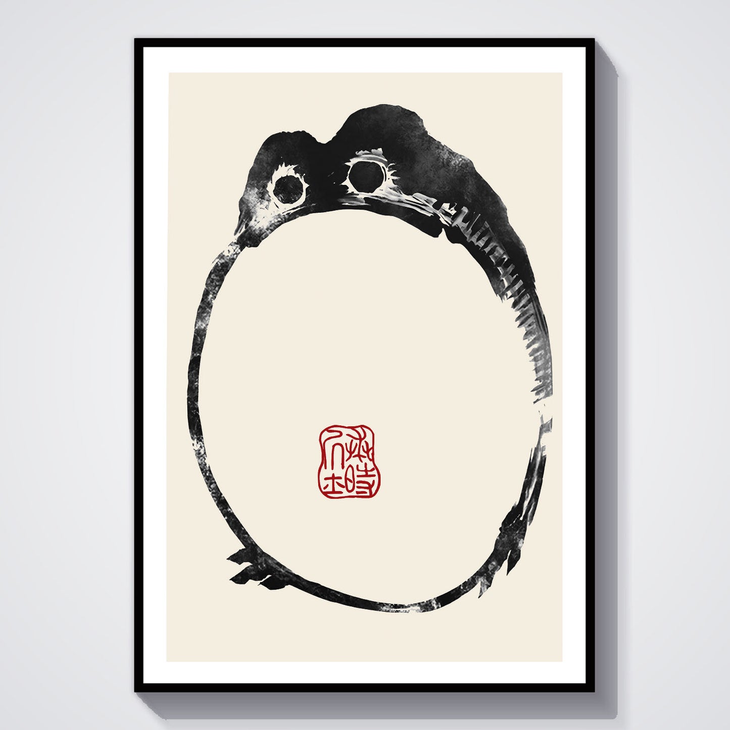 Flex Designs Poster Matsumoto Hoji's Frog Round 5 x 7" Home Goods - Artist Artwork  Poster