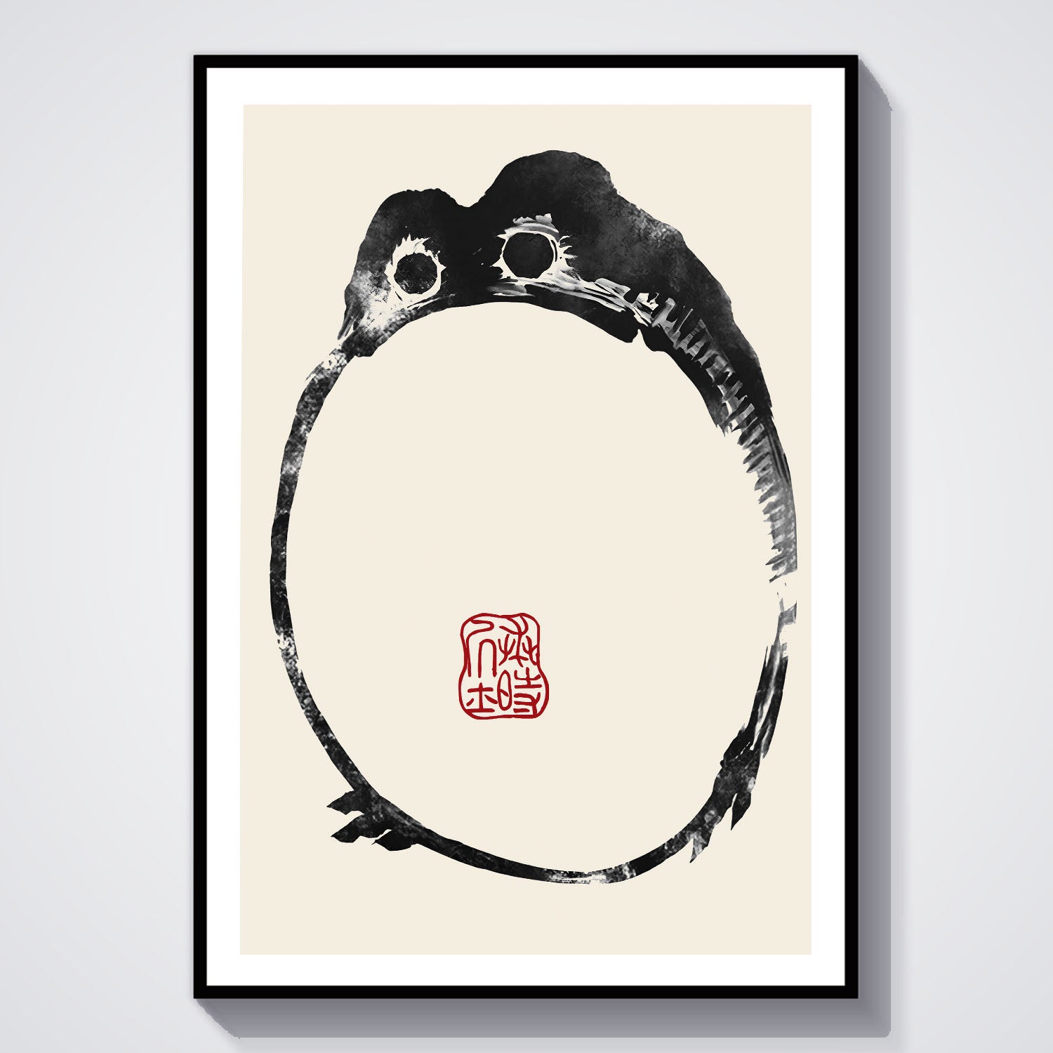 Flex Designs Poster Matsumoto Hoji's Frog Round 5 x 7" Home Goods - Artist Artwork  Poster