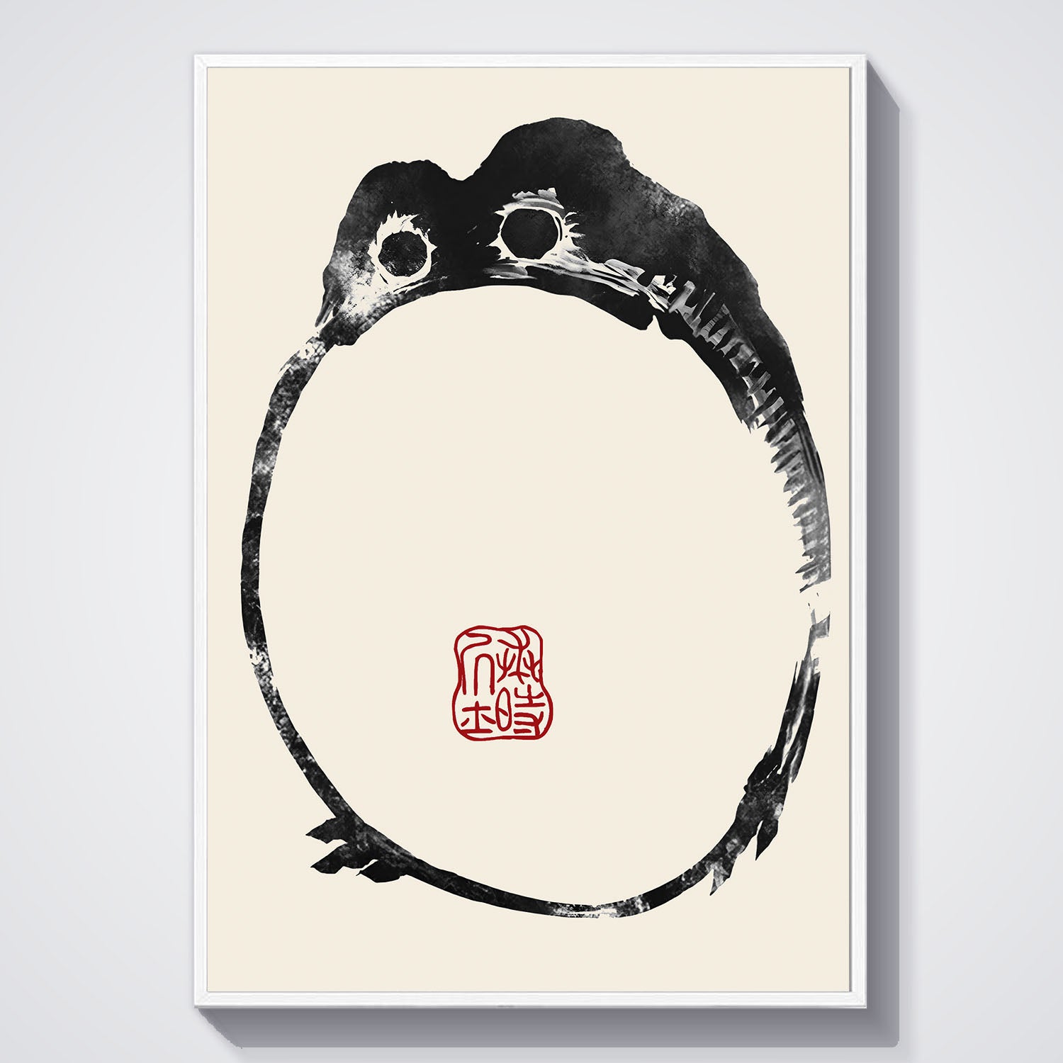 Flex Designs Poster Matsumoto Hoji's Frog Round 11 x 17" Home Goods - Artist Artwork  Poster