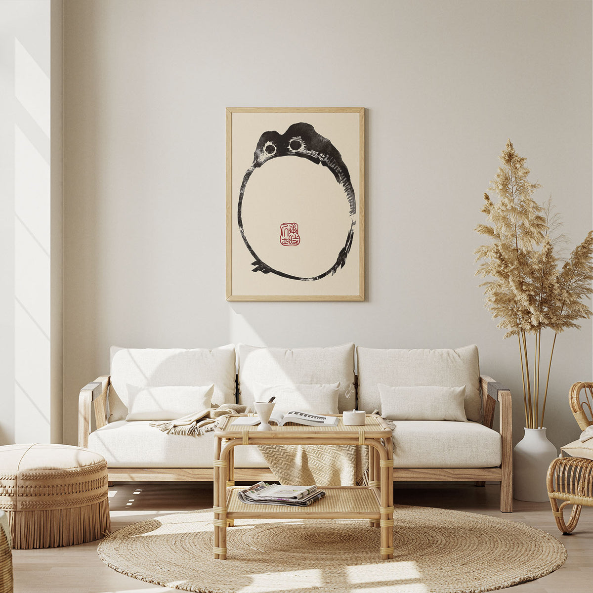 Flex Designs Poster Matsumoto Hoji's Frog Round 11 x 17" Home Goods - Artist Artwork  Poster