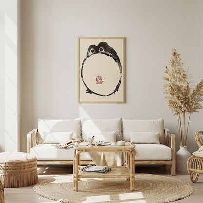 Flex Designs Poster Matsumoto Hoji's Frog Round 11 x 17" Home Goods - Artist Artwork  Poster