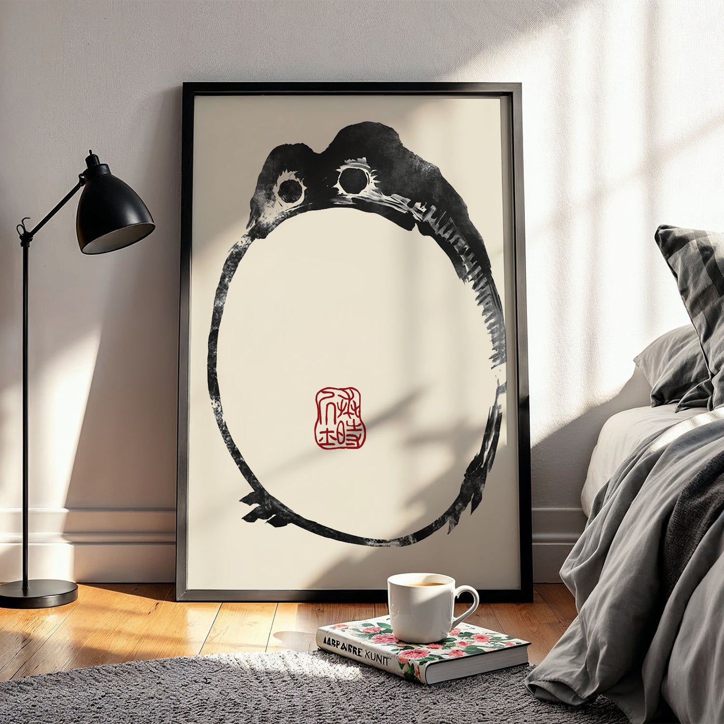 Flex Designs Poster Matsumoto Hoji's Frog Round 11 x 17" Home Goods - Artist Artwork  Poster