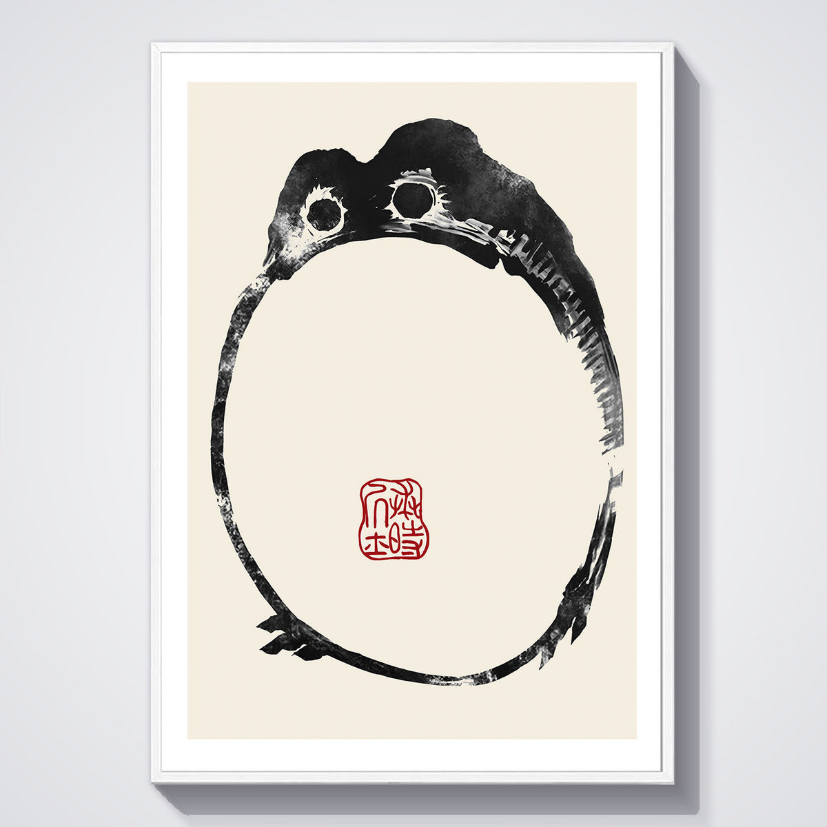 Flex Designs Poster Matsumoto Hoji's Frog Round 5 x 7" Home Goods - Artist Artwork  Poster