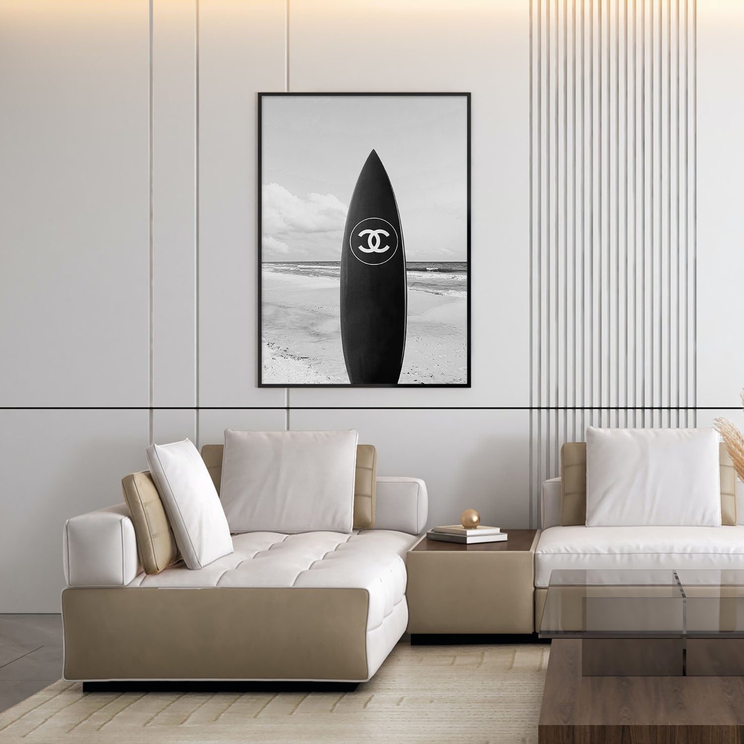 Flex Designs Poster Chanel Surfboard 11 x 17" Home Goods - Designer  Poster