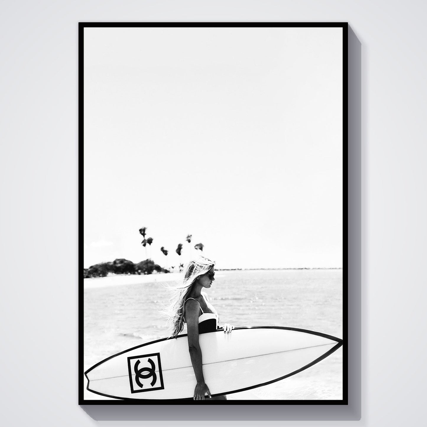 Flex Designs Poster Chanel Surfer White 11 x 17" Home Goods - Designer  Poster