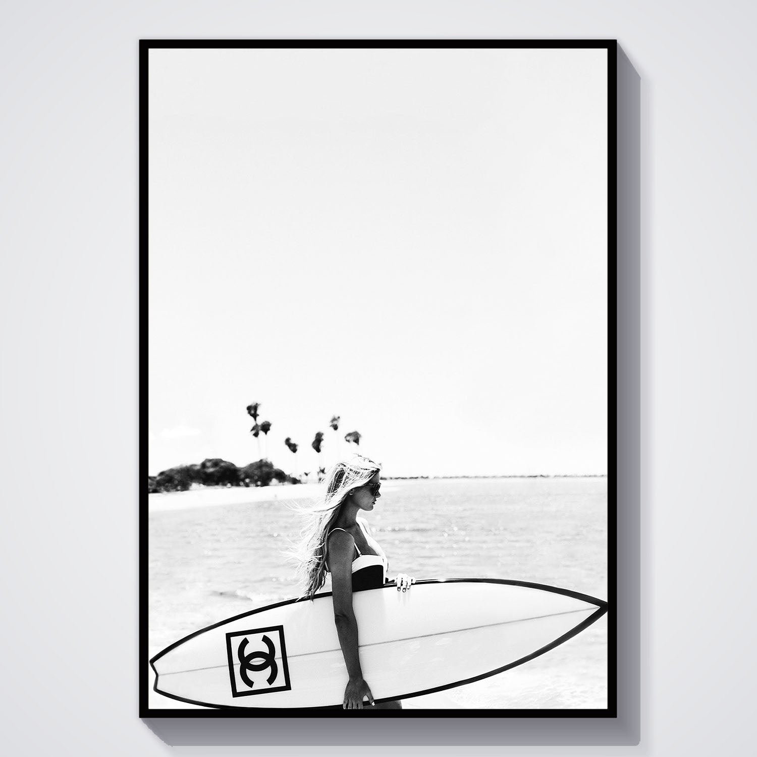 Flex Designs Poster Chanel Surfer White 11 x 17" Home Goods - Designer  Poster