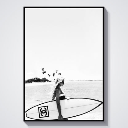 Flex Designs Poster Chanel Surfer White 11 x 17" Home Goods - Designer  Poster