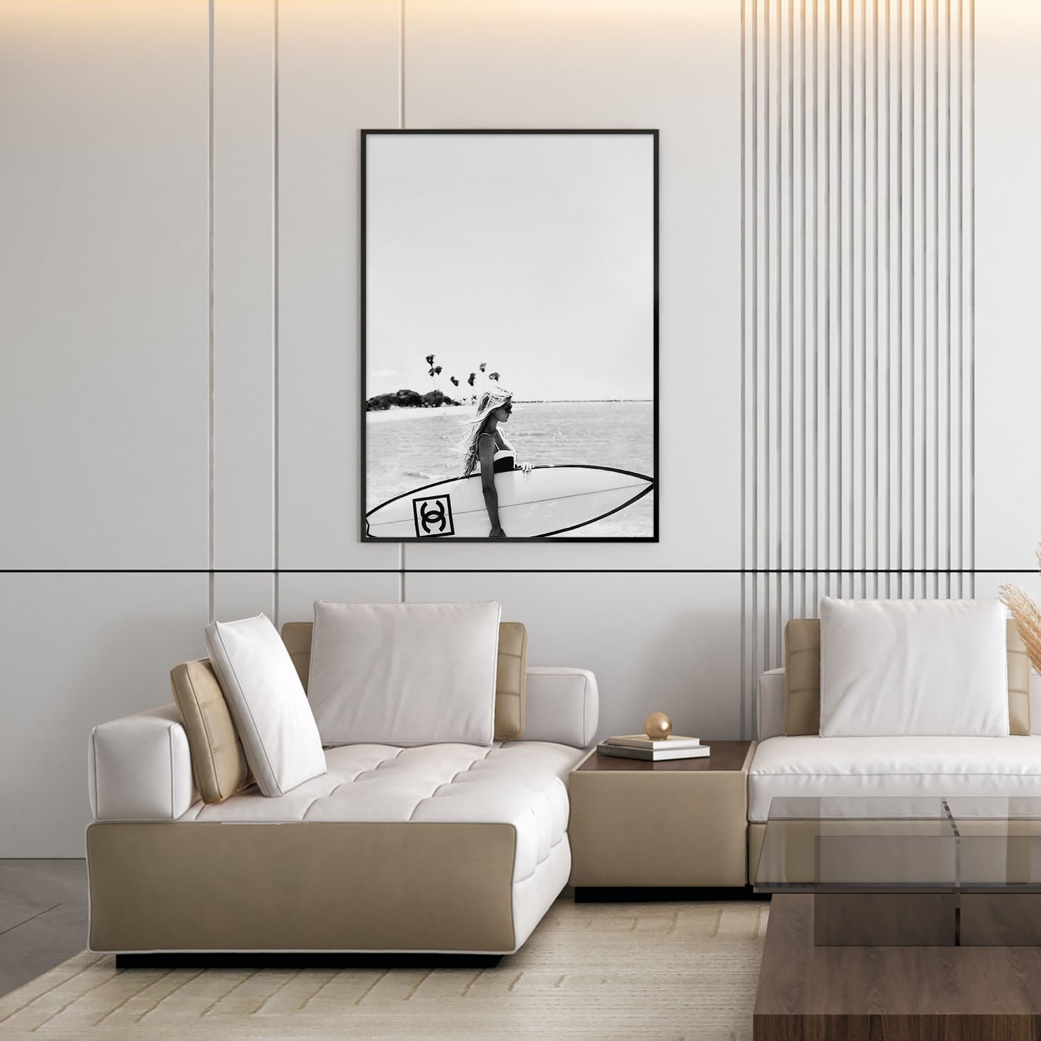 Flex Designs Poster Chanel Surfer White 11 x 17" Home Goods - Designer  Poster