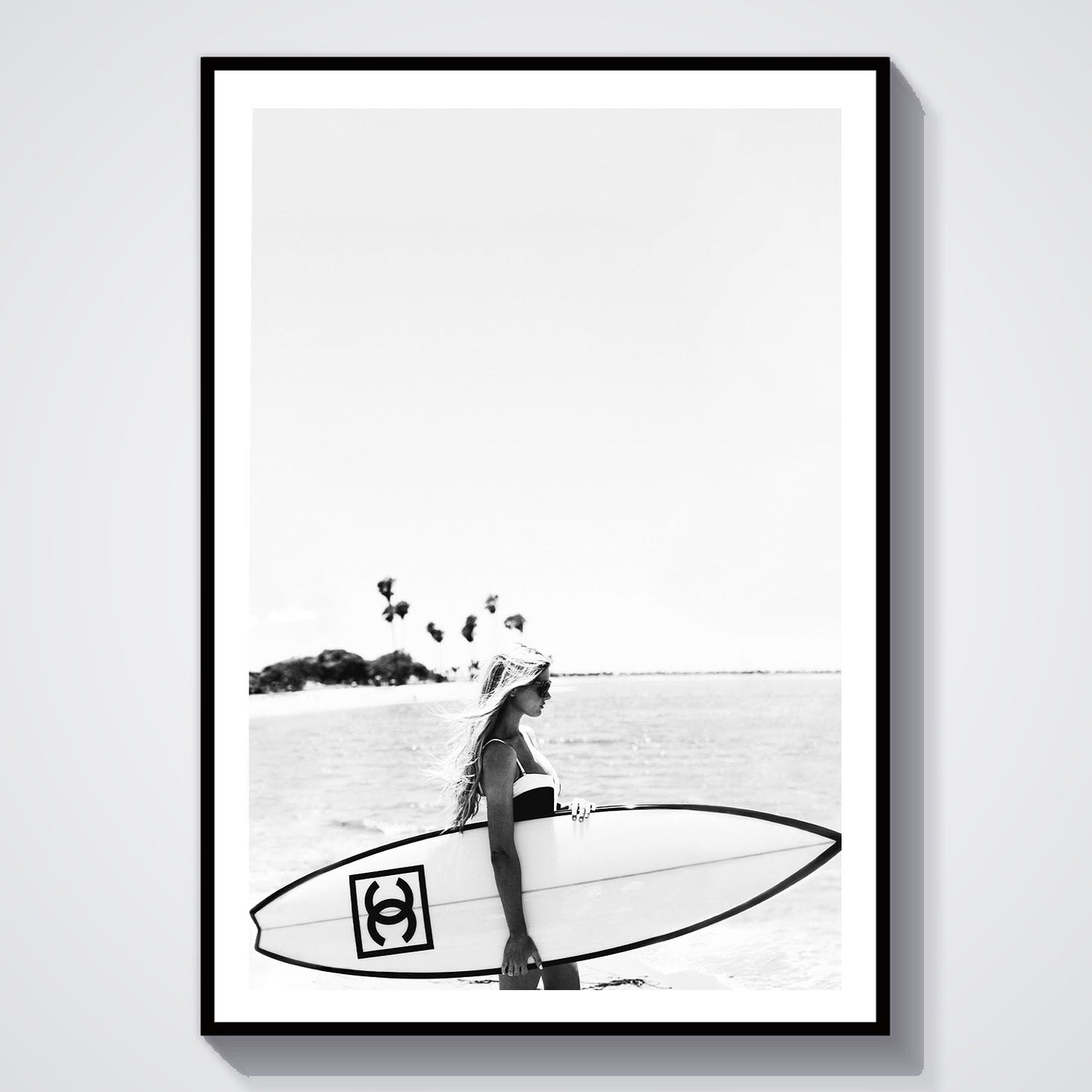 Flex Designs Poster Chanel Surfer White 5 x 7" Home Goods - Designer  Poster
