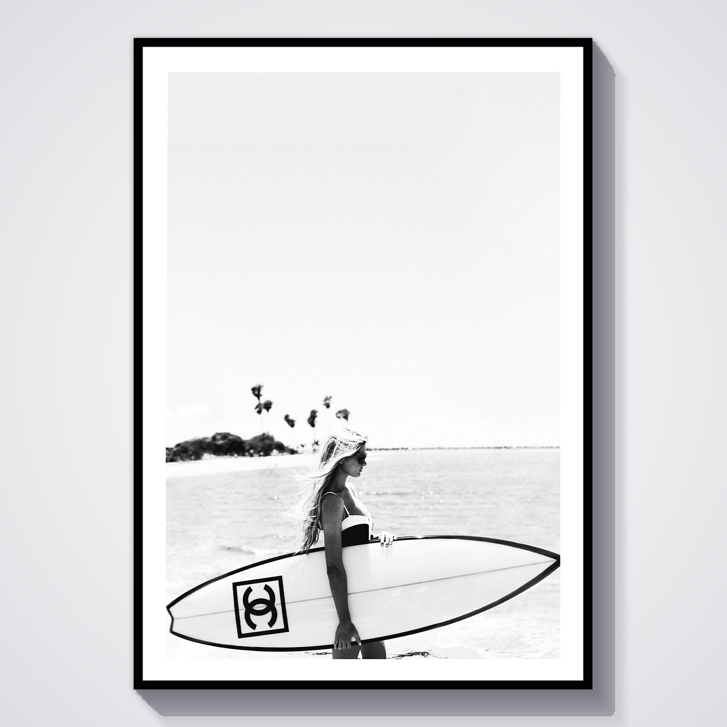Flex Designs Poster Chanel Surfer White 5 x 7" Home Goods - Designer  Poster