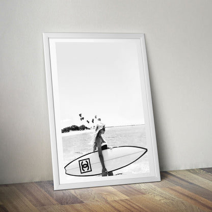Flex Designs Poster Chanel Surfer White 5 x 7" Home Goods - Designer  Poster